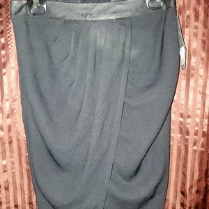 Womens Skirt w/Leather Trim